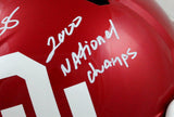 Roy Williams Signed Sooners F/S Riddell Speed Helmet w/Natl Champs-BeckettW Holo