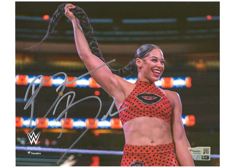 Bianca Belair Autographed WWE In Ring Whipping Hair 8" x 10" Photograph Fanatics