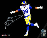 AARON DONALD AUTOGRAPHED FRAMED 8X10 PHOTO RAMS SPOTLIGHT BECKETT WITNESS 230197