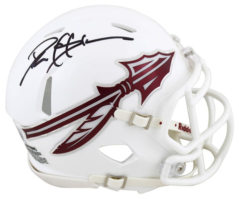 Florida State Deion Sanders Authentic Signed White Speed Mini Helmet BAS Witness