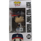 Charlie Sheen Autographed/Signed Cleveland Indiana Funko Pop! 886 Beckett 46461