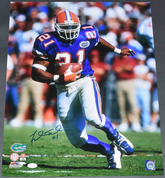 FRED TAYLOR AUTOGRAPHED SIGNED FLORIDA GATORS 16x20 PHOTO JSA