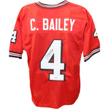 Champ Bailey Autographed/Signed College Style Red Jersey Beckett 30550