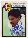 Robert Brazile Signed Oilers 1979 Topps Football Card #192 w/HOF'18 - (SS COA)