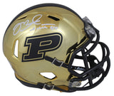 Purdue Mike Alstott Authentic Signed Chrome Speed Mini Helmet w/ White Sig BAS