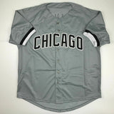 Autographed/Signed HAROLD BAINES Chicago Grey Baseball Jersey Beckett BAS COA