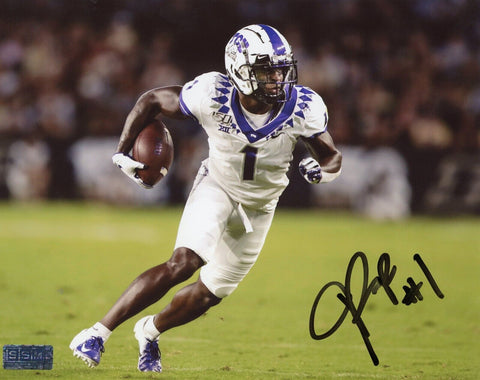 JALEN REAGOR SIGNED AUTOGRAPHED TCU HORNED FROGS VS TEXAS 8x10 PHOTO COA