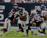 Lamar Miller Signed Houston Texans 8x10 Against Bears Photo- JSA W Auth *Blue