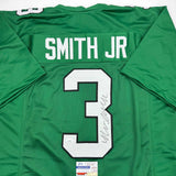 Autographed/Signed Nolan Smith Jr. Philadelphia Kelly Green Football Jersey JSA