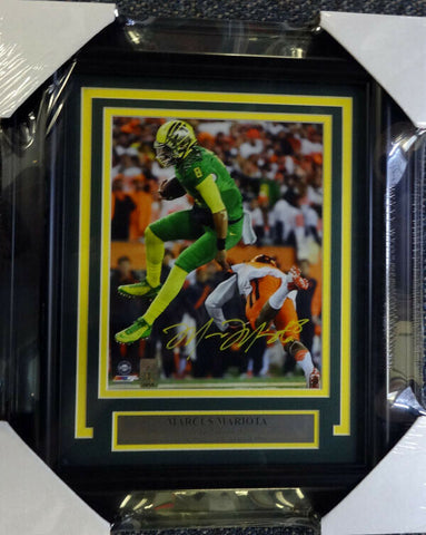 MARCUS MARIOTA AUTOGRAPHED SIGNED FRAMED 8X10 PHOTO OREGON DUCKS MM HOLO 90480