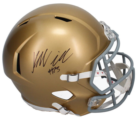 Kyren Williams Autographed Notre Dame Full Size Speed Helmet Beckett