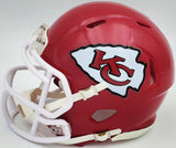 GEORGE KARLAFTIS AUTOGRAPHED CHIEFS RED SPEED MINI HELMET BECKETT WITNESS 224843