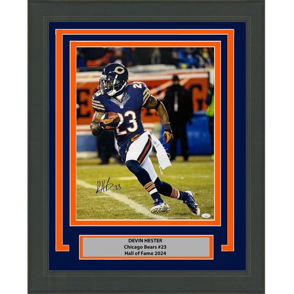 Framed Autographed/Signed Devin Hester Chicago Bears 16x20 Photo JSA COA #3