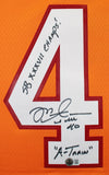 Buccaneers Mike Alstott "4x Insc" Authentic Signed Orange M&N TB Jersey BAS Wit