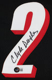 Clyde Drexler Authentic Signed Black Pro Style Framed Jersey BAS Witnessed