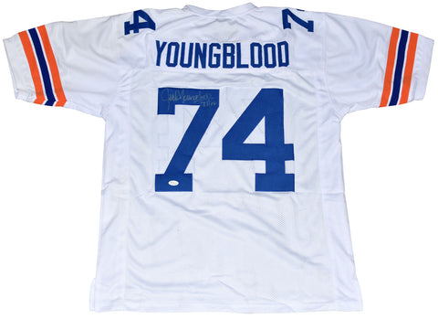 JACK YOUNGBLOOD AUTOGRAPHED FLORIDA GATORS #74 WHITE THROWBACK JERSEY JSA