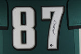 BRENT CELEK (Eagles green TOWER) Signed Autographed Framed Jersey Beckett