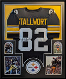 FRAMED PITTSBURGH STEELERS JOHN STALLWORTH AUTOGRAPHED SIGNED JERSEY JSA COA