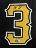 FRAMED PITTSBURGH PIRATES KE'BRYAN HAYES AUTOGRAPHED SIGNED JERSEY BECKETT HOLO