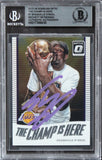 Lakers Shaquille O'Neal Signed 2017 Donruss Optic The Champ Is Here #7 Card BAS