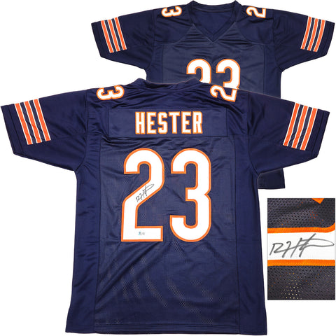 CHICAGO BEARS DEVIN HESTER AUTOGRAPHED BLUE JERSEY BECKETT BAS WITNESS 231050