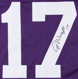 Jarius Wright Signed Minnesota Vikings Jersey (JSA COA) U of Arkansas Wide Out