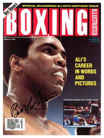 Bert Sugar Autographed Boxing Illustrated Magazine Beckett BAS QR #BH26938