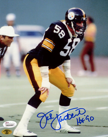 Jack Lambert Autographed Pittsburgh Steelers 8x10 Photo HOF JSA 48567