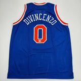 Autographed/Signed Donte Divincenzo New York Blue Basketball Jersey Beckett COA