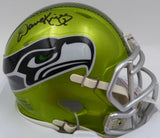 Dave Krieg Autographed Green Flash Alternate Mini Helmet Seahawks JSA #WA615871