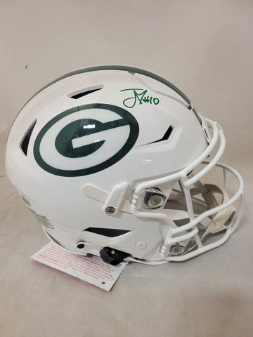 JORDAN LOVE SIGNED GREEN BAY PACKERS F/S ALT SPEEDFLEX AUTHENTIC HELMET BECKETT