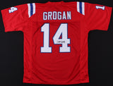 Steve Grogan Signed New England Patriots Jersey (JSA COA) Super Bowl XX Q.B.