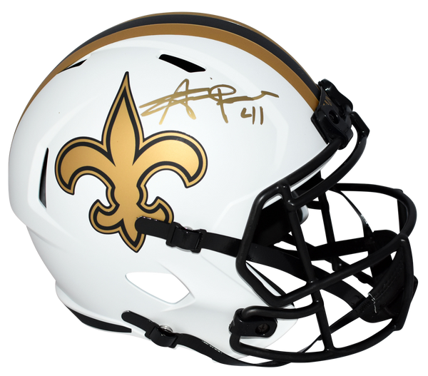 ALVIN KAMARA SIGNED NEW ORLEANS SAINTS FULL SIZE SPEED LUNAR HELMET BECKETT