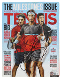 Roger Federer & Novak Djokovic Signed Tennis Magazine Cover BAS #AB77893