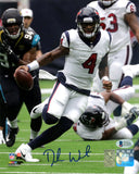 DESHAUN WATSON AUTOGRAPHED 8X10 PHOTO HOUSTON TEXANS BECKETT BAS STOCK #125168