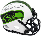 JAXON SMITH-NJIGBA AUTOGRAPHED SEAHAWKS LUNAR ECLIPSE MINI HELMET FANATICS