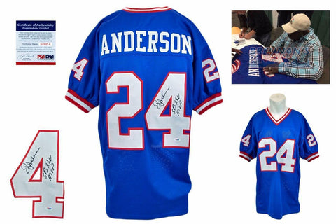 Ottis OJ Anderson SIGNED Jersey - PSA/DNA - New York Giants Autographed - SB MVP