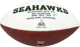 BYRON MURPHY II AUTOGRAPHED SEATTLE SEAHAWKS WHITE LOGO FOOTBALL MCS HOLO 235604