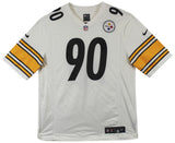 Steelers T.J. Watt Authentic Signed White Nike Game Jersey BAS Witnessed