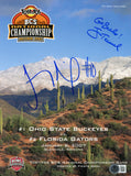 Jim Tressel & Troy Smith Signed 2007 Natl Championship Program BAS 46378