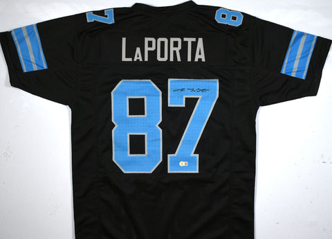 Sam LaPorta Autographed Black Pro Style Jersey - Beckett W Hologram *Black