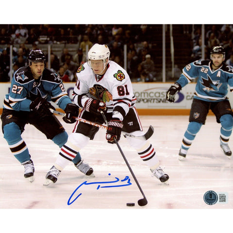 Marian Hossa Autographed/Signed Chicago Blackhawks 8x10 Photo Beckett 46875