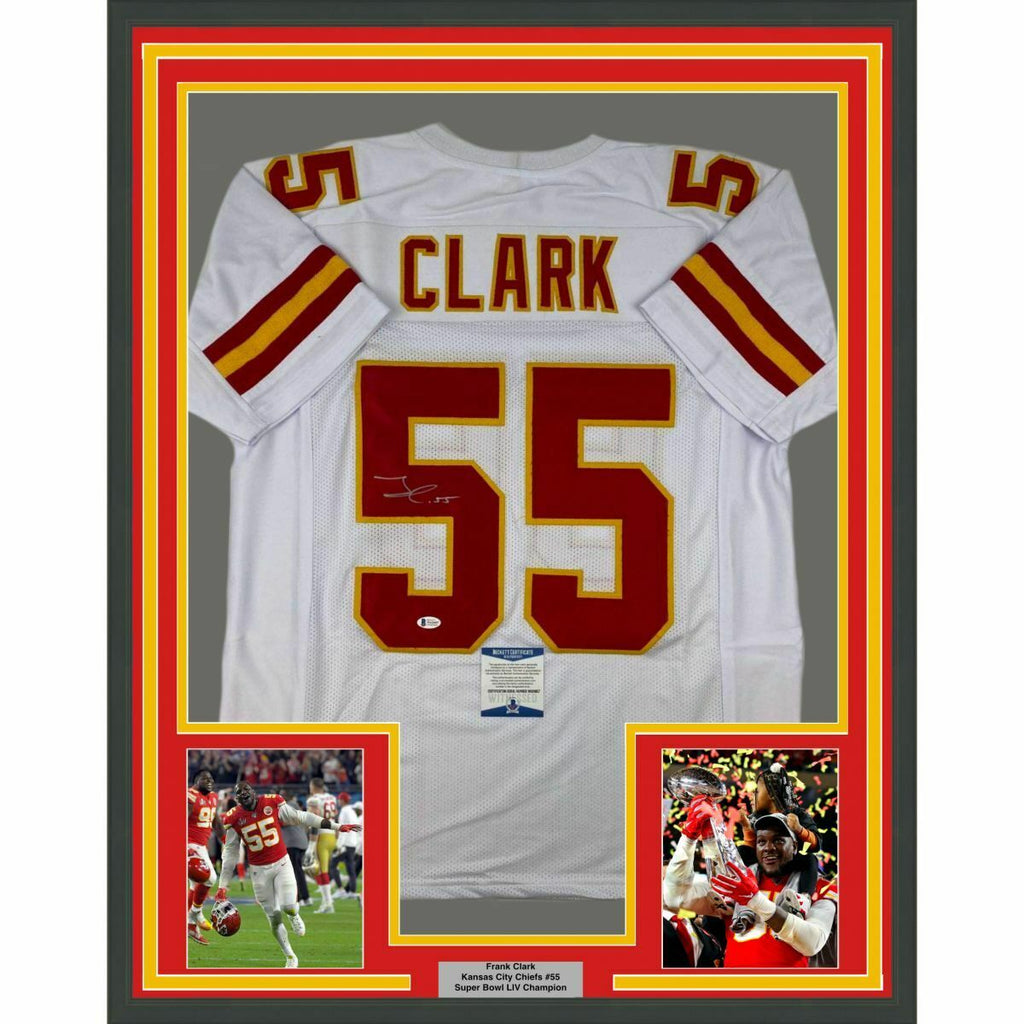 Frank Clark Autographed/Signed Jersey hot JSA COA Kansas City Chiefs Auto