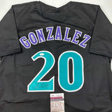 Autographed/Signed Luis Gonzalez Arizona Black Baseball Jersey JSA COA