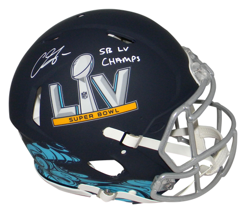 CHRIS GODWIN SIGNED TAMPA BAY BUCCANEERS SUPER BOWL SB LV AUTHENTIC HELMET BAS