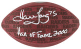 Raiders Howie Long "HOF 00" Signed "Duke" Team Showcase Football W/ Case BAS Wit