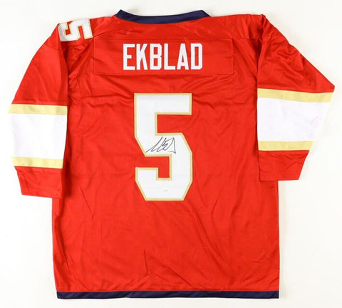 Aaron Ekblad Signed Florida Panthers Jersey (JSA COA) #1 Overall Pk 2014 Draft