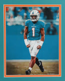 Tua Tagovailoa Signed Miami Dolphins 34"x42" Framed Nike Jersey (Fanatics Holo)