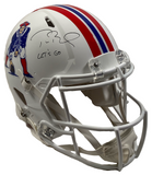 TOM BRADY Autographed "Let's Go" Authentic Patriots TB Helmet FANATICS LE 12