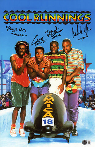 Cool Runnings Signed 11x17 Movie Poster w/Character Names (4 Sigs) (Beckett COA)